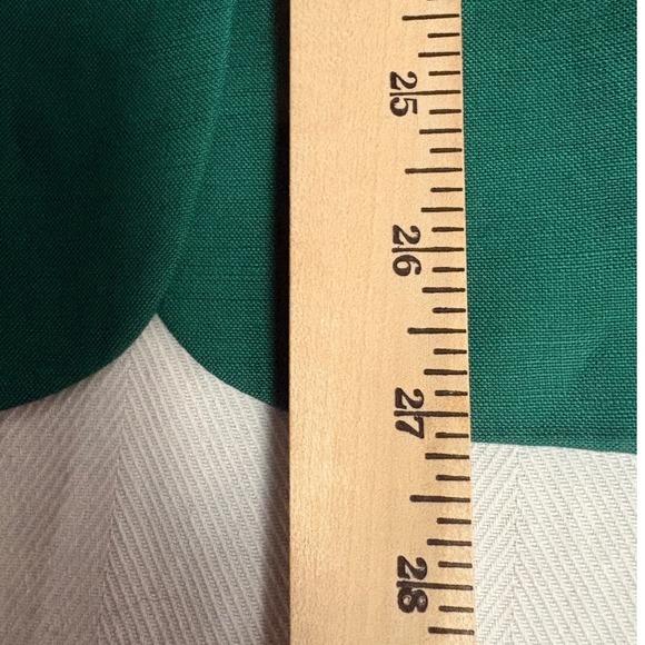 Tahari Linen Blend Blazer Kelly Green Tailored Career Jacket Women 10 - Picture 8 of 9